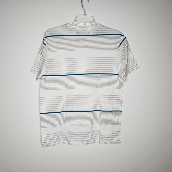 Retro Fit Tee White Striped Short Sleeve - Picture 7 of 9